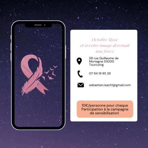 Octobre Rose. Séances Photo Féminines & Solidaires en Hauts-de-France et Belgique, Lille, Les Délices d’un Regard